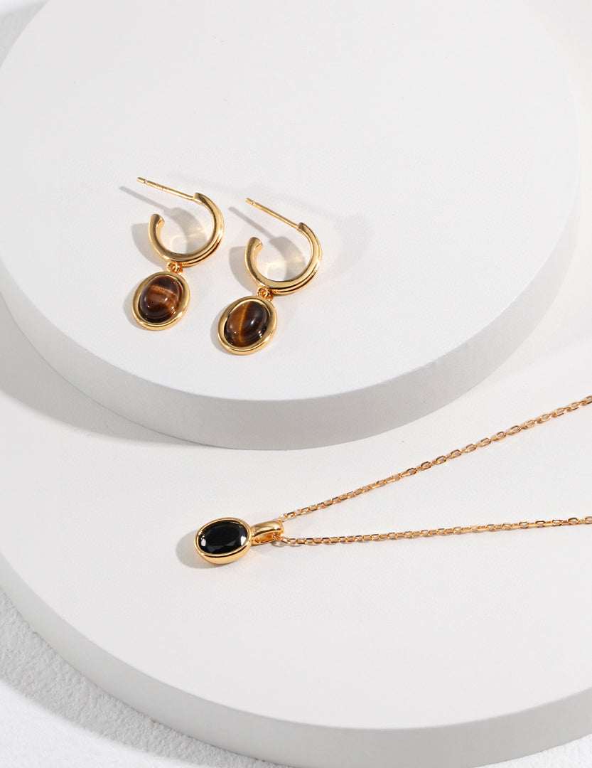 Elle Tiger Eye Earring